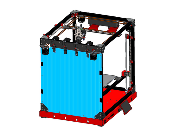 If you plan on installing the enclosure, we recommend installing the left panel at this point before securing the cables form the print heads to the frame.