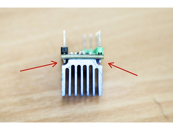 Ensure the heatsink is not touching any of the pins.