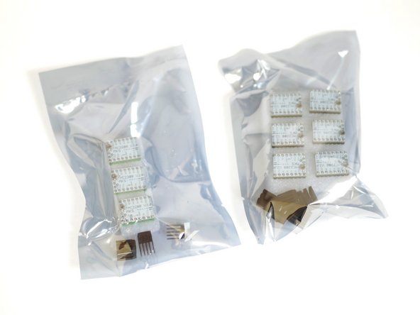 The stepper drivers are the most delicate part of the Axis 3d printer and it is why we've also included a spare. Before opening, make sure that you are grounded (touch a large metal object) to avoid any chance of static damage.