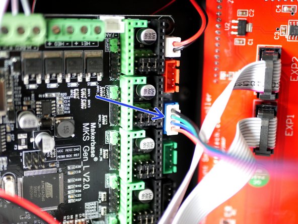 Plug the Y-axis (gantry) motor into the control board.