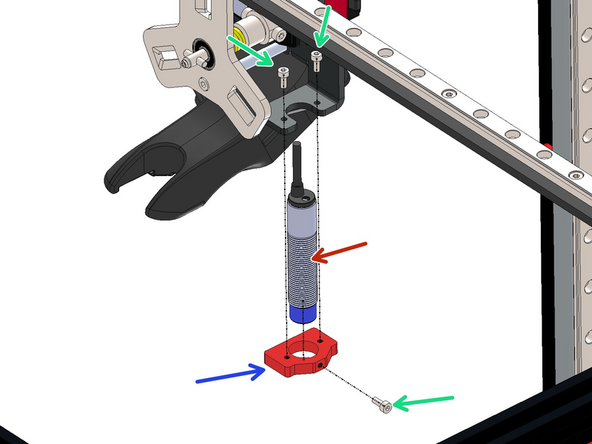 Install the probe by sliding it into the probe mount.