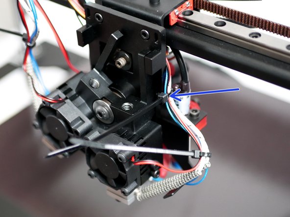 Cable tie the right hotends cables to the backplate also.