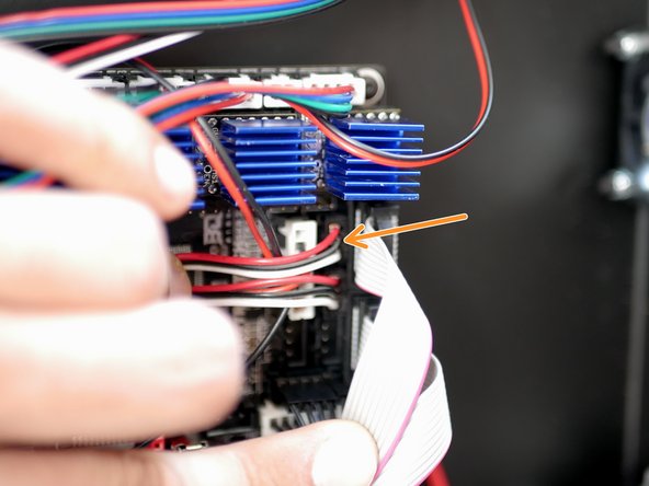 Connect the left side extruder filament sensor to the control board.