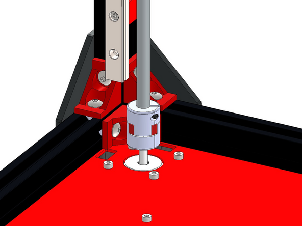 Fix the lead screws to the Z-motors with the plum couplings.