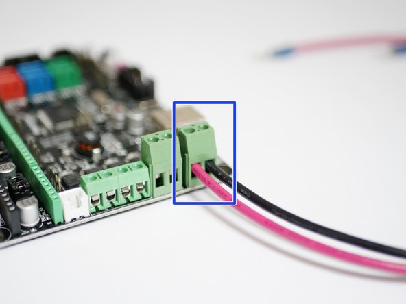 Orient the cables to the right as shown in the photo.