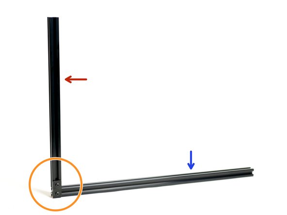 Secure together the two remaining aluminium beams: