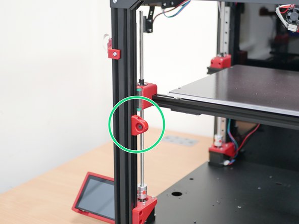 Loosely mount the latch to the frame as shown.