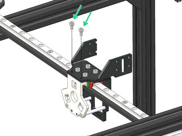 Secure the Master Plate in place with two M3 x 6mm Cap Head Bolts.