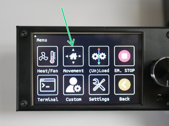 In the menu go to Movement