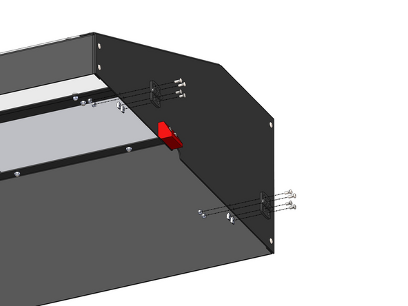 Add to the rear of the assembly two hinges.