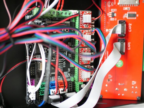 Install the stepper drivers onto the control board.