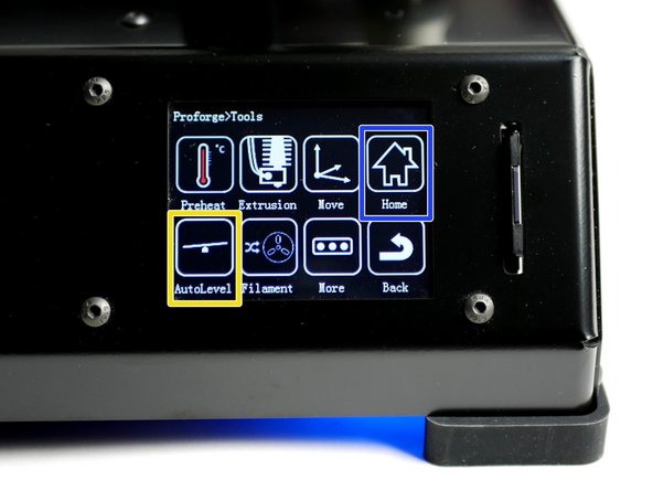 With a successful Z Home go to Tools -&gt; auto-level. Press ONCE.