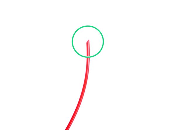 Take the included sample of PLA filament out of its packaging.