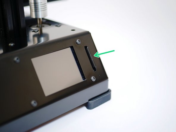 Insert the SD card (with Touch Screen Firmware on it) into the Proforge 2/2S.