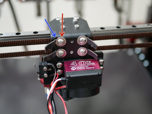 Secure the belt with an M4 x 6mm bolt and M4 penny washer - do not fully tighten down this bolt yet, as we will be tensioning this belt later.