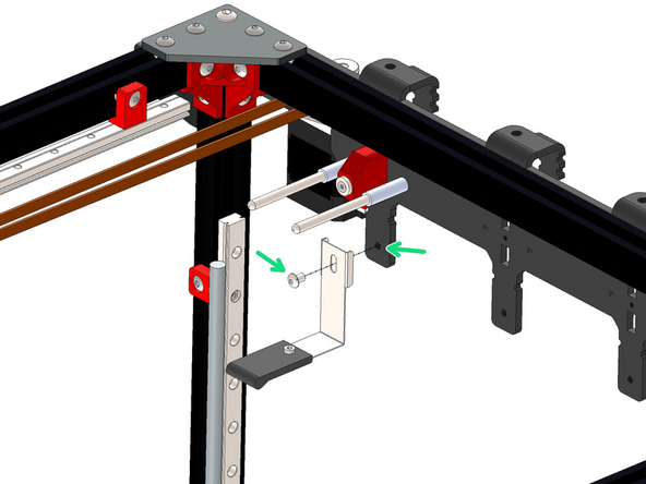Mount the sled assembly onto the bracket with an M4 x6mm bolt.