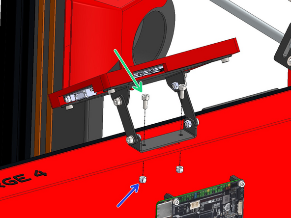 Mount the display onto the base as shown: