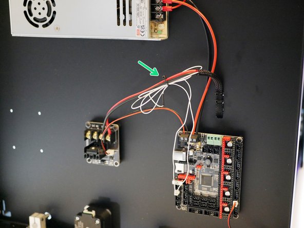 Use a cable tie to wrap any loose cable.