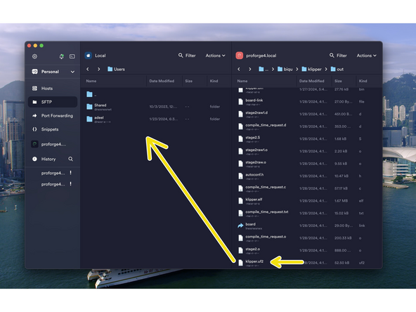 home -&gt; biqu -&gt; klipper -&gt; out