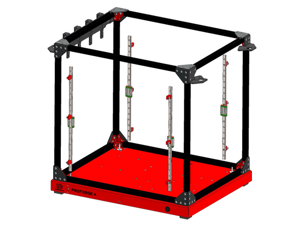 Mount the rail assemblies onto the inside of the frame as shown.