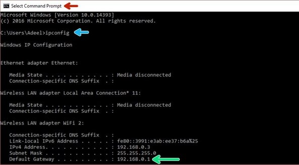 On your PC open command prompt.