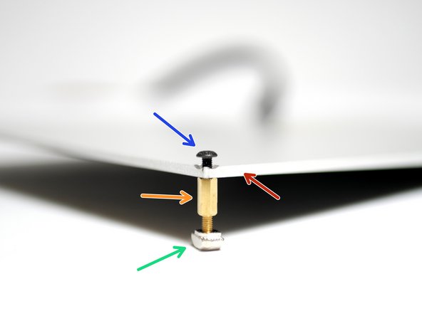 Prepare the brass stand-offs like shown: