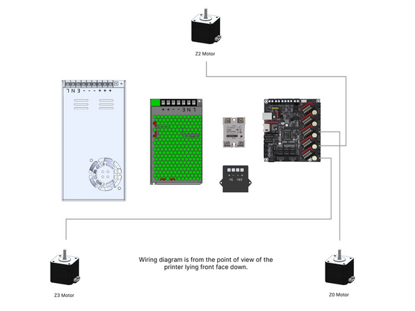 Wire the Z-motors as shown in the diagram.