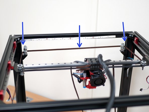 Next drop the belt onto the front idlers.