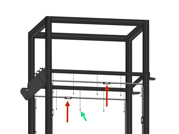 Secure to the frame two X-Rails.