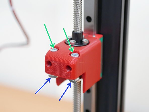 Drop into each of the Z-carriages two: