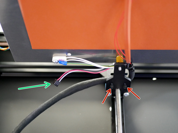 Use cable ties to fix the cables to the rear Z-Bracket as shown.