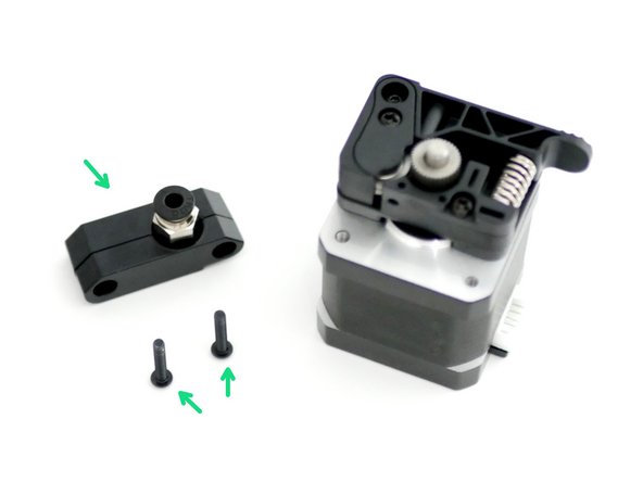 Fix the Coupling Bracket onto the motor with two M3 x 16mm bolts.