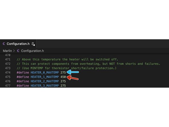 For the low temp. side, set this to 275.