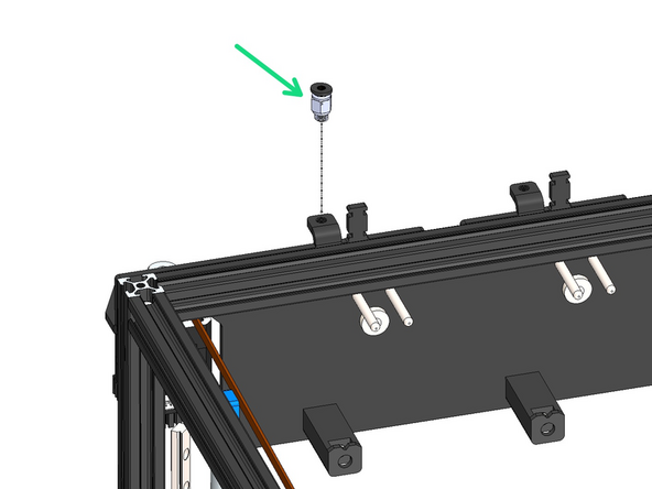 Screw onto the docking bracket a PC4-M6 Coupling.