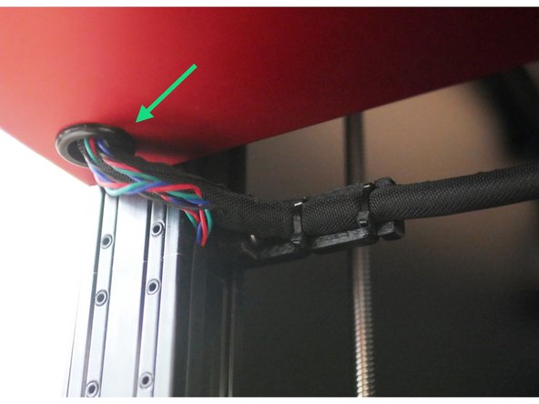 Route the bed cables in from the underneath of the electronics box.