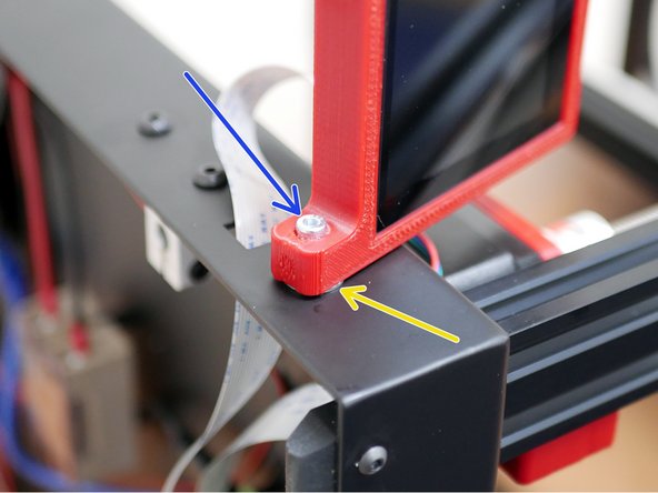 Mount the Touch Screen assembly to the base as shown: