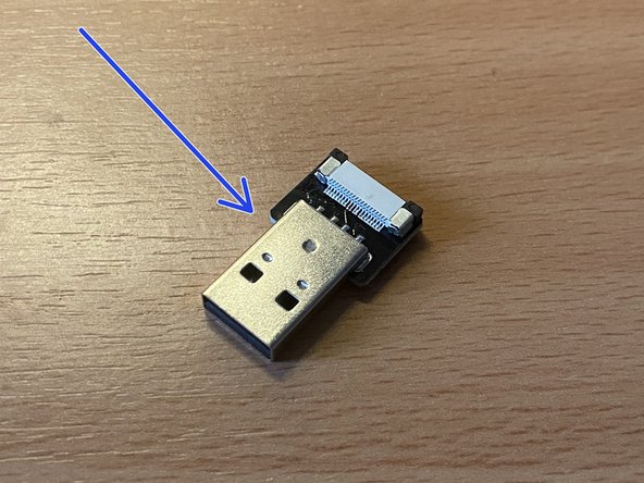 Fix to the other side of the USB C connectors ribbon cable the USB A connector.