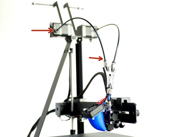 Make sure that the left extruder is feeding into the left side of the splitter and vice versa.