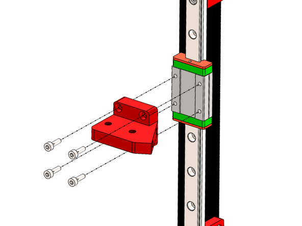 Mount the four Z-Carriages onto the rail carriages.