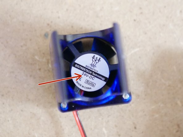 Check that you have a 24V fan.