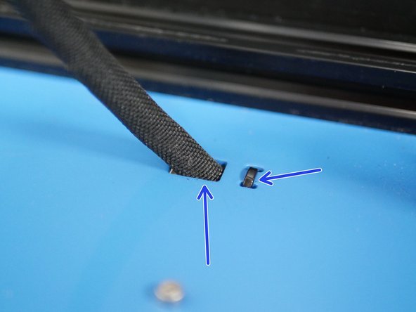 Ensure around 15cm of the probe cable is hanging out.