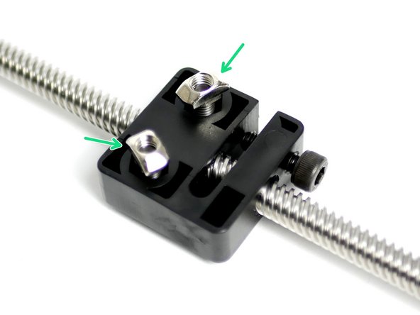 Fasten onto the Nut two M5 x 14mm bolts and two M5 - T-Nuts