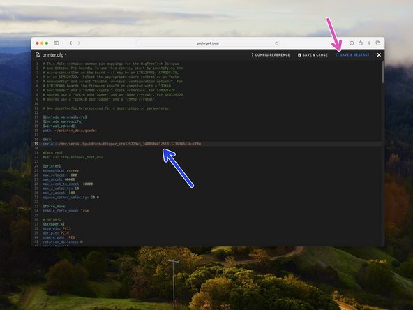 Paste the line that you previously copied here, after serial: