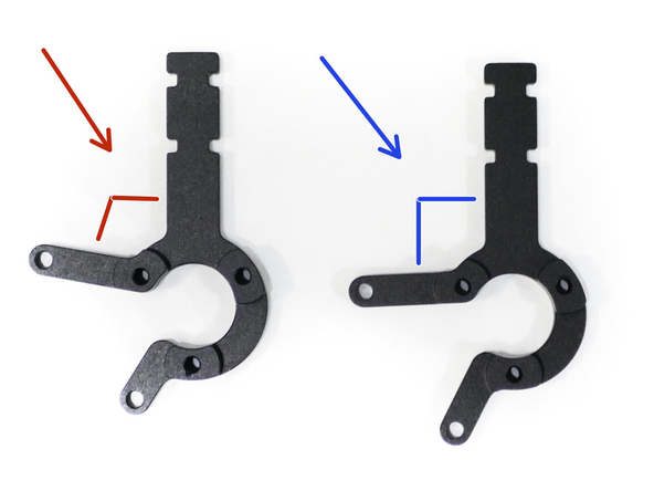 The bracket has a slightly different shape for the REVO version of the extruder.