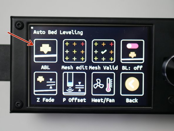In the Movement -> Bed Level menu, click on UBL