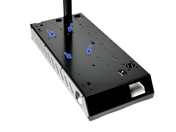 Fix the power supply to the base with four M4 x 6mm bolts.