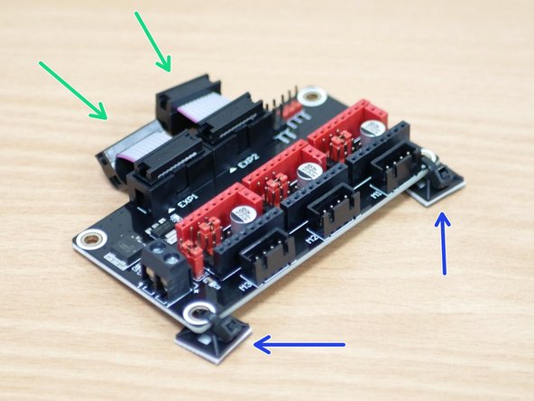 Connect the ribbon cables to the expansion board.