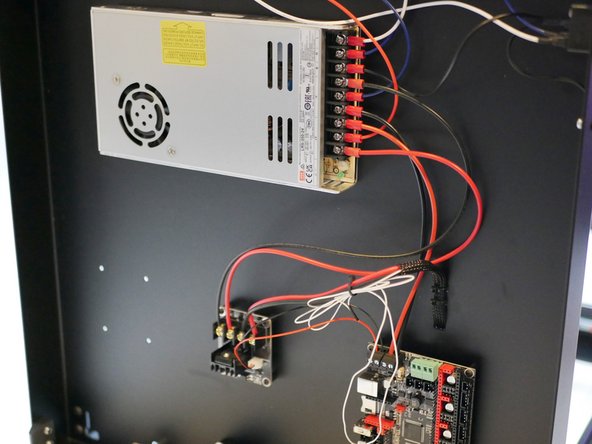 Connect power cables from the power supply to the MOSFET.