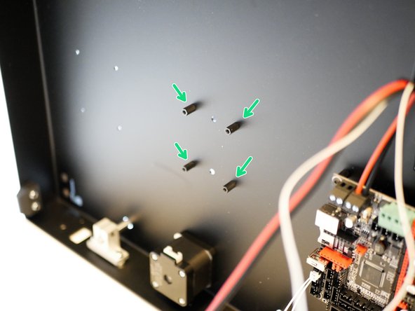 Secure four M3 x 10mm standoffs to the base like shown.