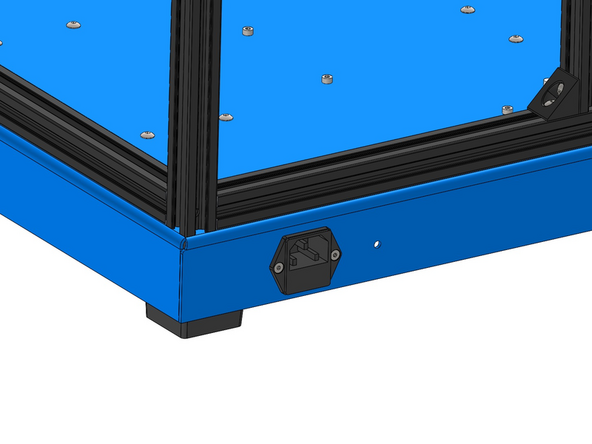 Fix the power port to the rear of the base.